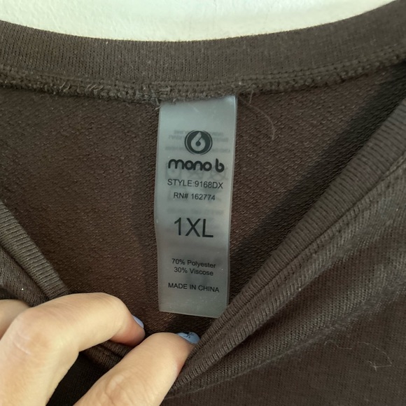 Mono B Tulip Hem Pullover - Picture 2 of 3